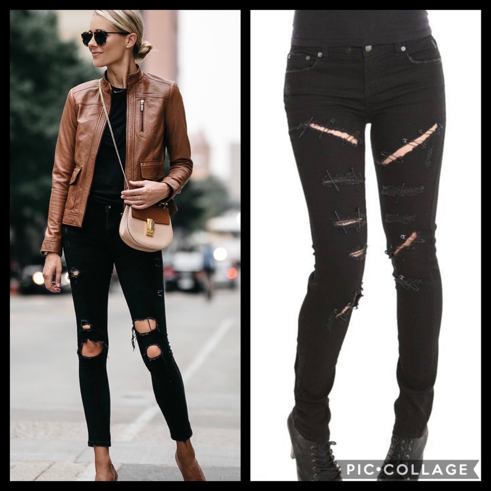 📍FIRM📍’Pins’ ripped distressed skinny jeans - Picture 2 of 16